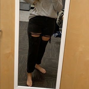Black American Eagle Mom Jeans